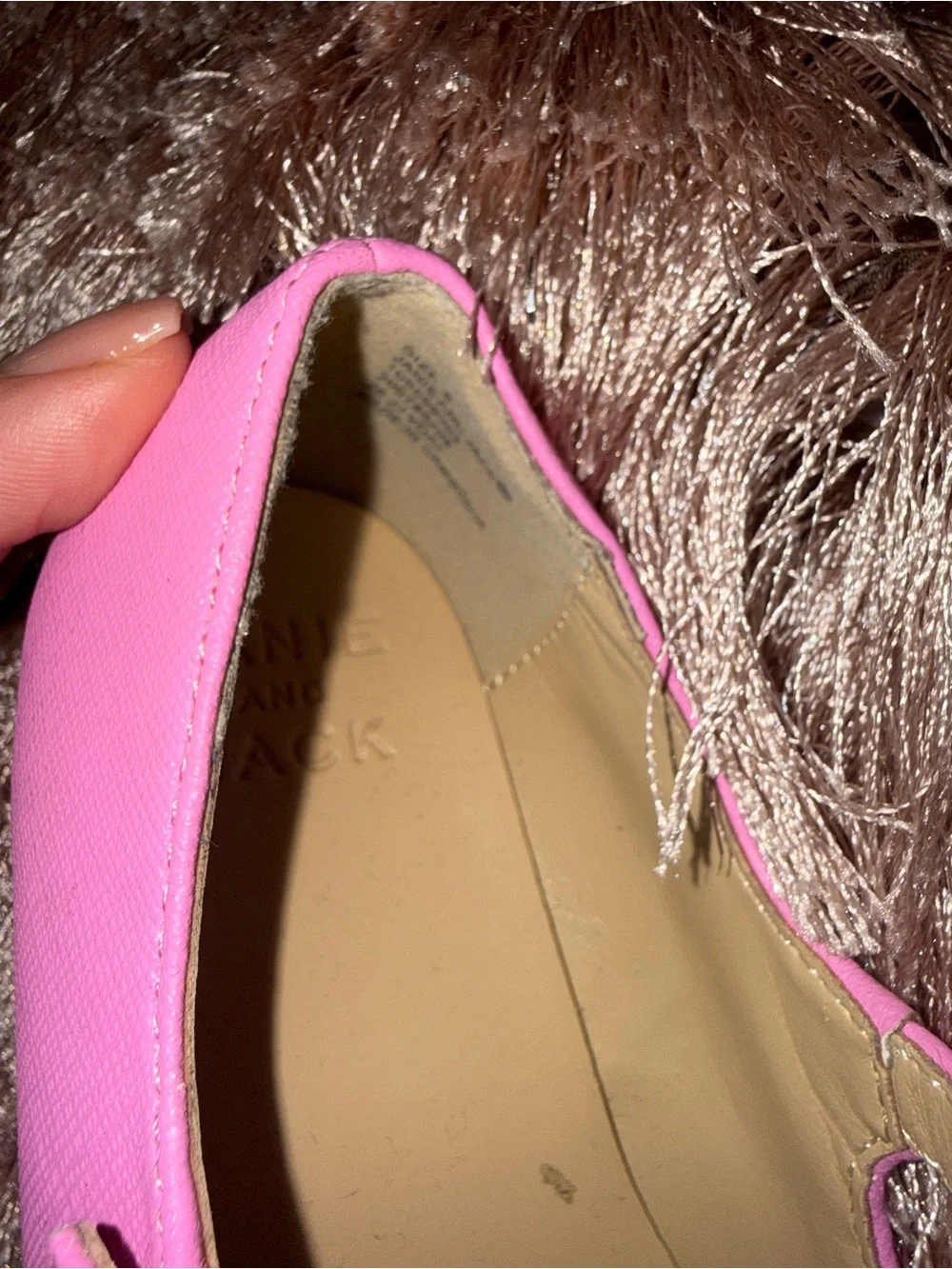 Janie and Jack Pink Mary Jane Flats with Red Heart Detail